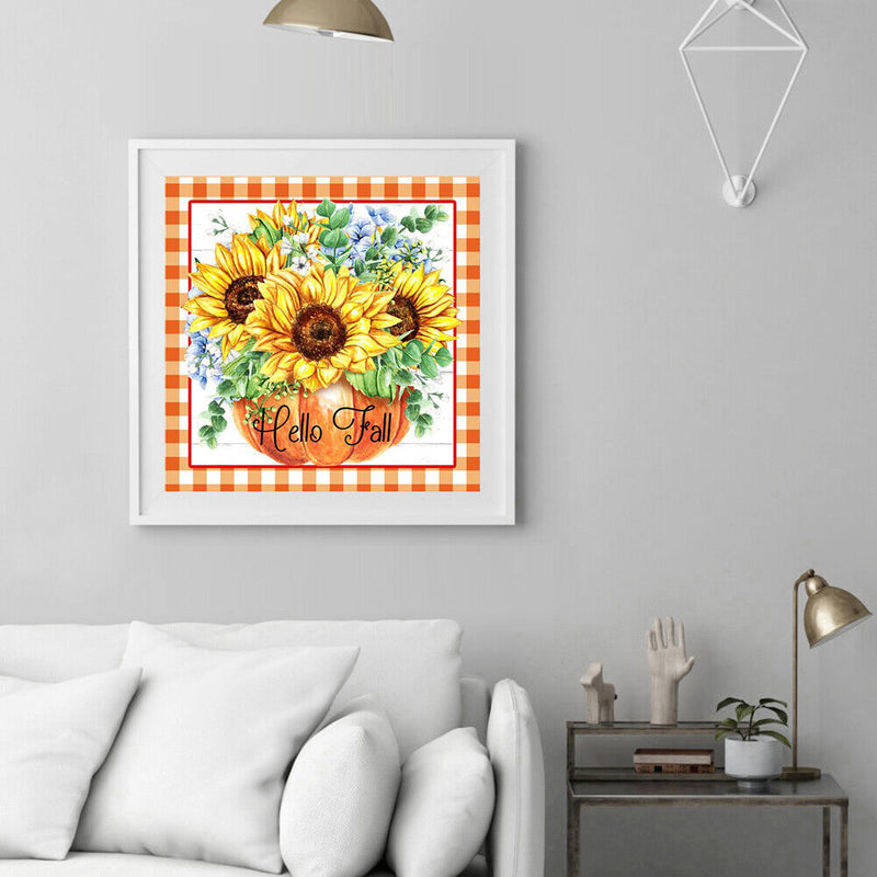 Diamond Painting 5D DIY Sunflower Full Round Drill Rhinestone Picture Kit Newly