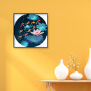 Part Embroidery Stamped Cross Stitch DIY lotus pool Cotton Thread 11CT