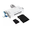 6 in 1 OTG USB 3.0 Type-C Card Reader for Secure Digital/TF Cards (White)