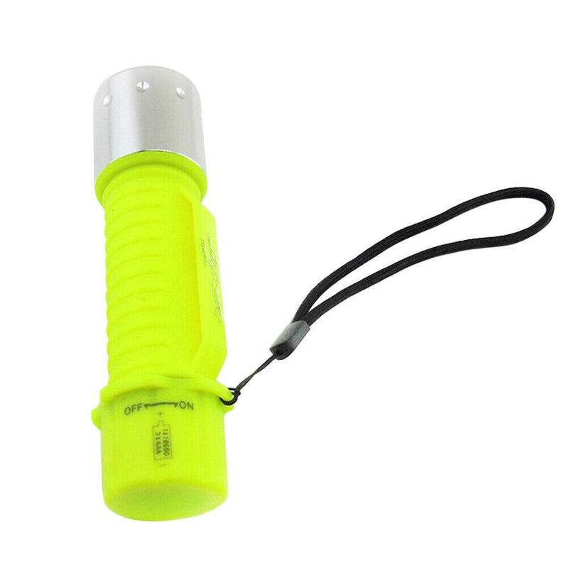 XM-L2 T6 Scuba Diving Flashlight 18650/AAA Battery Operated 3 Modes Torch