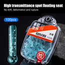 100pcs Spot Crystal Fishing Float Rest Seat Fishing Line Group Tackle (M)