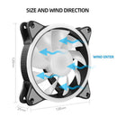 COOLMOON 12 cm Large 4 Pin Cooling Fan Chassis PC Case Mute Rainbow Heatsink