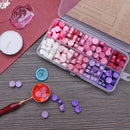 200pcs/box Retro Octagon Fire Painting Pills Sealing Wax Grain Beads (C)