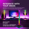 2pcs Lamp Bar Voice Control RGB LED Rhythm Strip Light Kits for Party Gaming