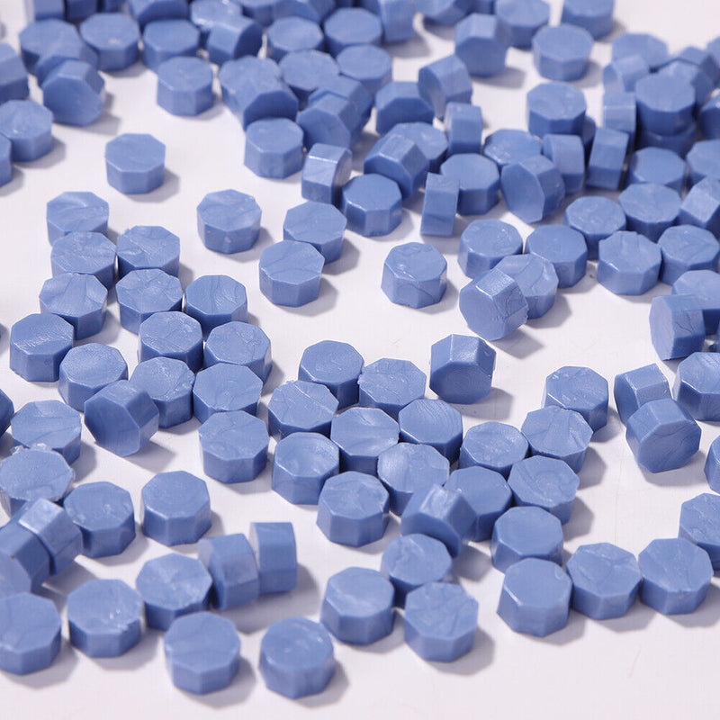 200pcs Blue Sealing Wax Beads Sealing Stamp Wax for Envelope Wedding Invitation