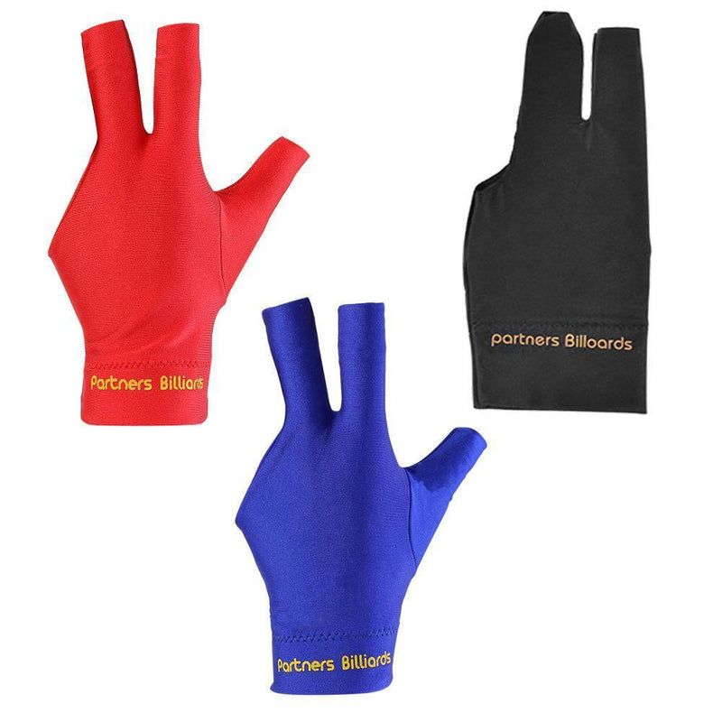 5pcs Billiards Three Fingers Glove Left Hand Billiard Glove Free Size
