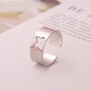 Butterfly Open Couple Ring Stainless Steel Lover Wedding Rings Men Women Jewelry