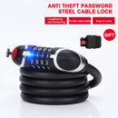 4 Digit Combination Password Lock Anti-theft MTB Road Bike Locks (1.2m) Newly