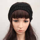 Women Crochet Turban Headband Ear Warmer Hair Band Knit Knitted Black Newly