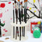 Art Supplies Multi Bin Paint Brush Pen Holder Round J4G8 PlasticL Drawing A9U5