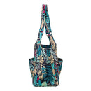Oxford Cloth Leaf Wool Crochet Hooks Storage Bag Thread Yarn Tote (Blue) Newly