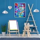 Diamond Painting 5D Blue Flower DIY Full Round Drill Kit Rhinestone Home Decor