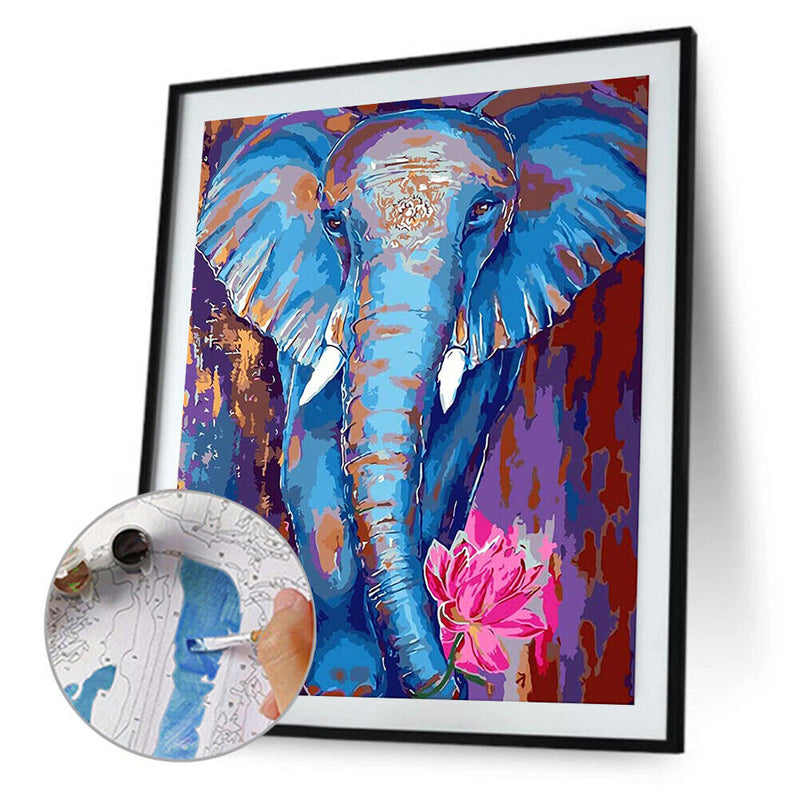 Animal Oil Paint By Numbers Kit DIY Frameless Drawing Picture for Adults Decor