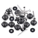 10pcs Electric Acoustic Guitar Strap Lock Buttons Bass Strap Buckle(Black) Newly