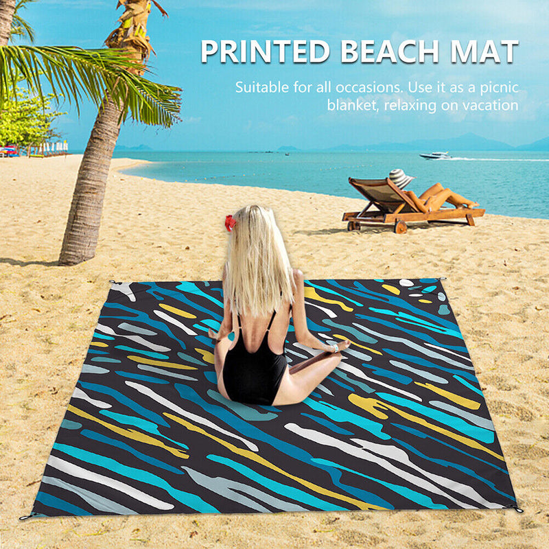 #A Multifunctional Folding Beach Blanket Practical Outdoor Camping Mat Supplies