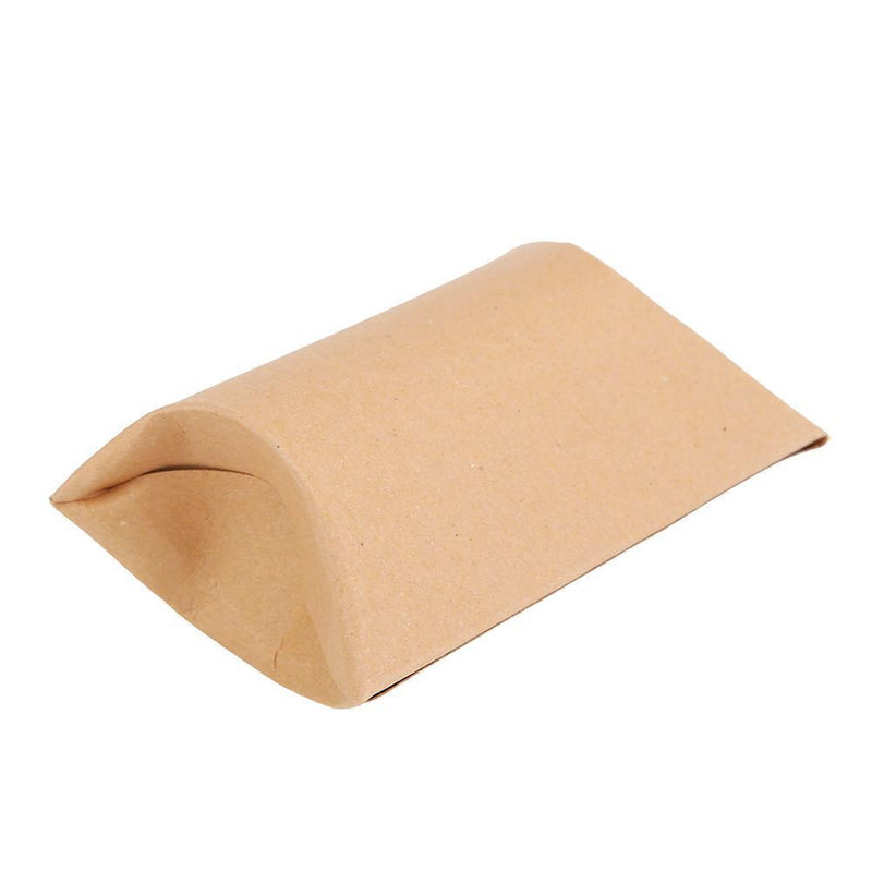 10pcs Packaging Gift Pillow Shape Candy Box Bag Wedding Favor (Kraft Paper)
