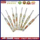 8pcs Flower Printed Crochet Hook Needles Kit Aluminum Needle for DIY Stitching