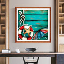 5D DIY Full Drill Round Shape Starfish Rhinestone Diamond Drawing Home Decor