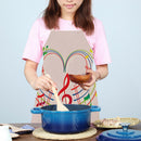 Kitchen Linen Apron Colorful Musical Note Painted Party Supply Cleaning Pinafore