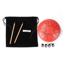 Ethereal 6 inch Steel Tongue Hand Pan Drum Tank 8 Tones with Mallets (Red) Newly