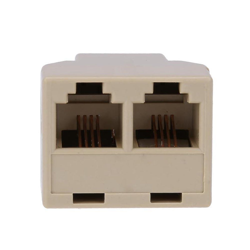 1 to 2 RJ11 Female Telephone Wire Splitter Converter Adapter Wire Connector