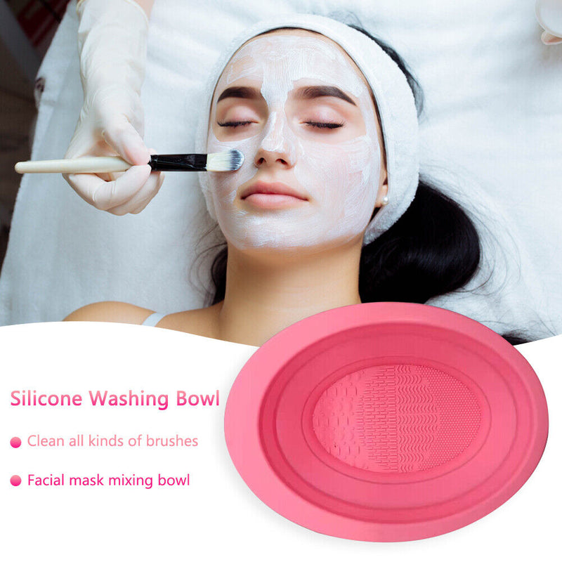 Foldable Washing Bowls Combination Set Makeup Eggs Brushes Cleaning Storage K