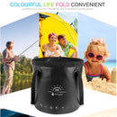20L Folding Bucket Outdoor Camping Waterproof Water Storage Bags (Black)