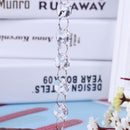 Crystal Glass Door String Tassel Curtain Beads String Wedding Decor (White)