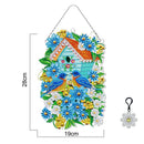 5D Diamond Rhinestone Christmas Flower Wreath Kit Hanging Home Door Wall De