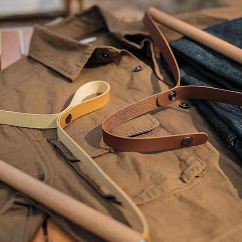 Camping Hanging Rack Beech Wood Towel Clothes Hanger for Outdoor Home (Caramel)