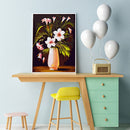 Painting By Numbers Kit DIY Flowers Vase Hand Painted Canvas Oil Art Picture
