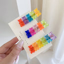 Hair Accessories Barrette Jelly Bear Hairpin Colorful Hair Clip Candy Color