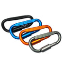 D Shaped Camping Locking Carabiner Aluminum Alloy Hook Ring Key Buckle
