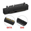 SFF-8482 SAS To SATA 22 Pin Angle 180 DegreeHard Disk Adapter Converter W9 7Y6R