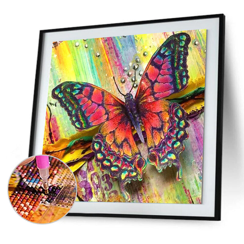 5D Kit Rhinestone Pictures DIY Butterfly Full Round Drill Diamond Painting