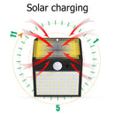 Solar Outdoor LED Wall Lamp PIR Motion Sensor Sunlight Garden Decor (White)