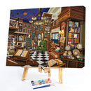 Cozy Study Room Canvas Paint By Numbers Oil Hand Painted Kit Home Wall Art