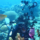 System Underwater Diving Triple Ball Clamp Flashlight Camera Bracket