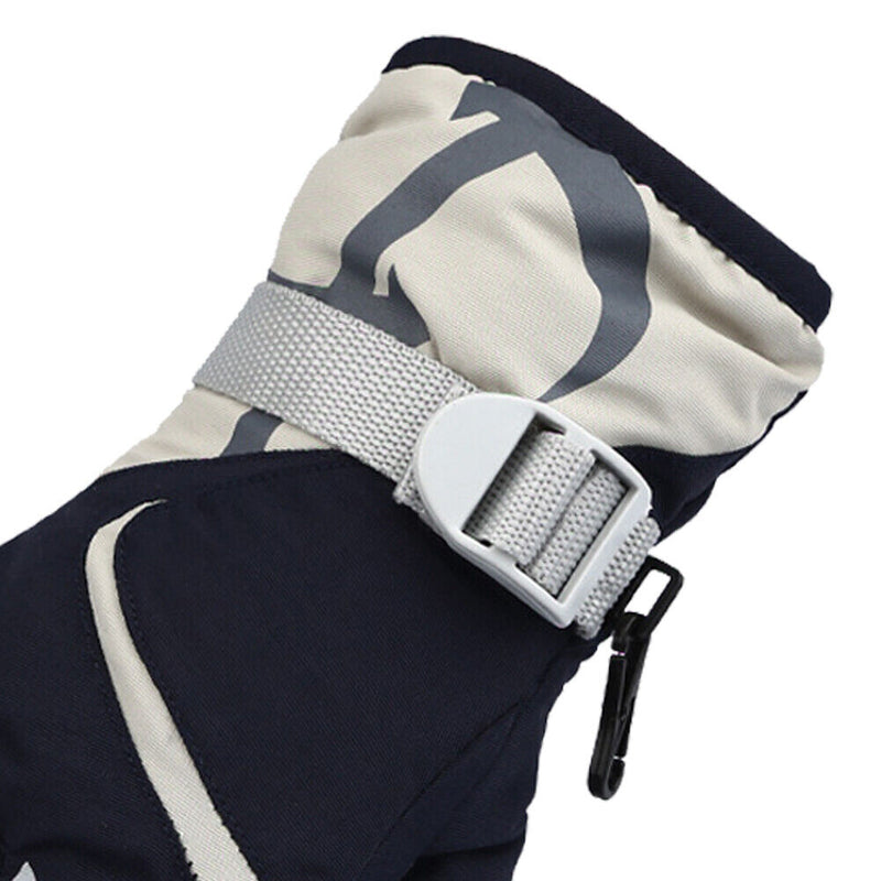 2pcs Kids Outdoor Winter Warm Knitted Ski Gloves Windproof Mountaineering G