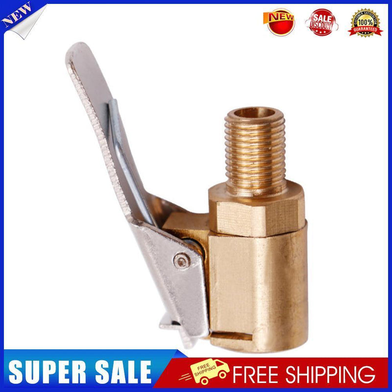 Car Pump Valve Clip Adapter Male-thread Brass Auto Supplies (Non-deflated)
