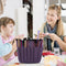 Knitting Bag Yarn Wool Crochet Storage Sewing Needle DIY Organizer (Purple)