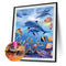 5D Diamond Painting Kit Dolphin Square Diamond Mosaic Picture Art