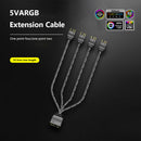COOLMOON 5V 3Pin HUB Splitter Cable Extension Cord for Mainboard (1 to 4) Newly