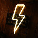 Flash Shaped Neon Lights USB Battery Operated Hanging Lamp (Warm Light) Newly
