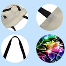 Bright Flower Printed Shopping Bag, Casual, Large Capacity, Handtas