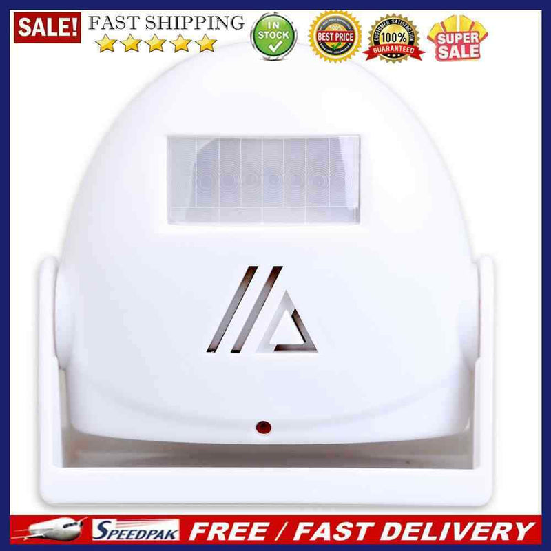White Welcome Chime Motion Sensor 10m Warning Doorbell Door Bell Alarm