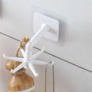360 Degrees Rotate 6 Claws Hooks Hanger Multi-Function Wardrobe Bag Storage R