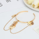 Bangle Metal Leaves Arm Chain Leaf Tassel Pendants Upper Arm Bracelet Arm Decor