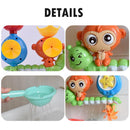 Baby Bath Toys Wall Sunction Cup Marble Race Run Track Kids Play Water Game Set
