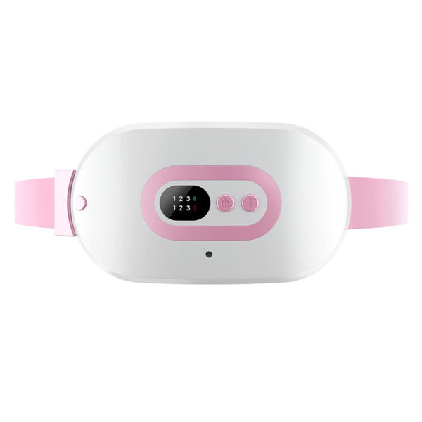 Menstrual Heating Pad Belly Wrap Belt Vibrating Massage with 3 Heat Levels: